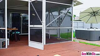 petite teen yanks stepbro's pants for monster cock pounding