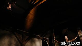 bound babe lyanna nilsson sweatn with charlie deans big cock deepthroatin her tight throat uhmm