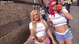 jessica and roxi dancing in nappies outdoors?? 😳🍼