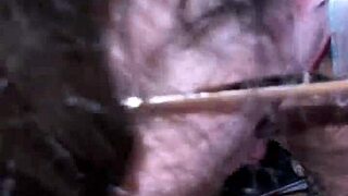 imagine my split tongue gagging on your cock till you cum on face