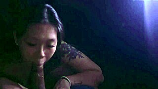 amateur asian curvy brunette gags on huge cock pov before cum mouthful