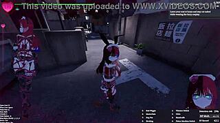 Manaka SFM Xmax flashes and gifts in modded town gameplay?