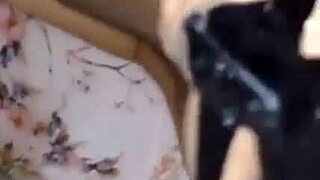 Wife begs cuck husband to film her cum-covered ass