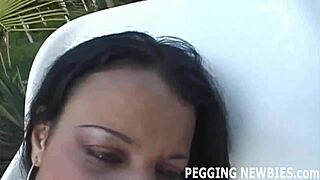 bisexual femdom babe pegs guy hard with strapon toys for total relax