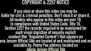 JELENA JENSEN rams HIGH HEEL deep in her BIG BOOBS beauty pussy