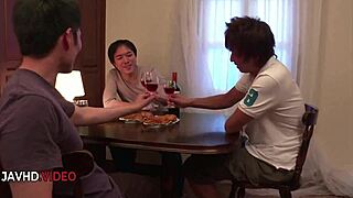 Ichika's naughty JAV Christmas bent over doggystyle passionate milf sex