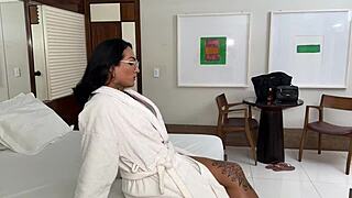 motel tech fixes tv then takes my ass