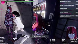 Manaka SFM Xmax flashes and gifts in modded town gameplay?