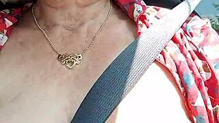 riding down the road tits flashing out feels so naughty and free...