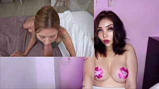 Horny Latina Teen Shares Bed with Stepbro for Creampie Blowjob