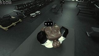 Gym slut fucks roblox bbc monster cock rough now