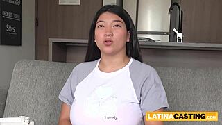 plumper asian latina deepthroats then tittyfucked by monster cock