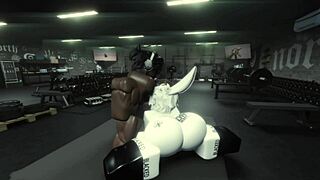 Gym slut fucks roblox bbc monster cock rough now