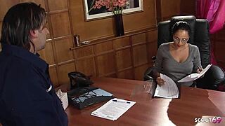 Big tit latina boss wants your monster cock deep in office now?