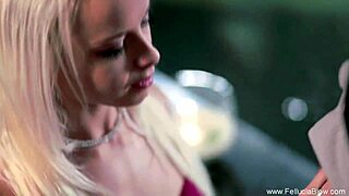 damn she sucks cock like a pro before taking massive facial cumshot!