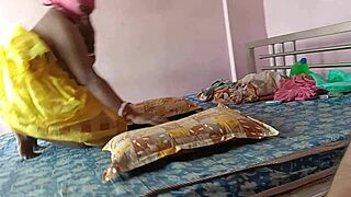 Desi housewife takes hardcore pounding in quick bedroom session