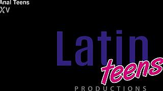 skinny latina slut gapes on three monster cocks double penetration cum