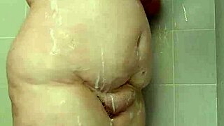 Come watch my bbw tits and ass tease in shower homemade