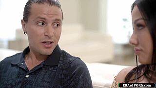 hot big boobs brunette pregnant milf cheats riding neighbor's monster cock hard