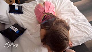 damn, my hot stepsis turns slutty with big cock riding!