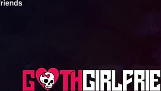 goth brunette in fishnets fucked rough for creamy facial reward