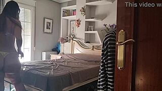 colombian cheerleader blonde ana bends over big tits milked!