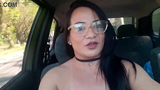 hidden car cam catches doctor fucking athletic latina driver's big clit pussy