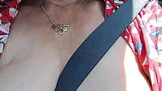 riding down the road tits flashing out feels so naughty and free...