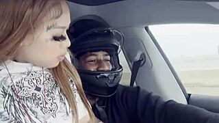 cambodian teen 18 rides big black cock almost crashes outdoor spring break