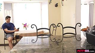 naughty 18yo stepsis cams sucking stepbros monster cock riding for fans