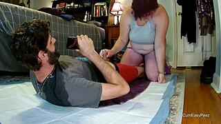 Liza wets panties peeing on Andy's dick during kinky watersports play