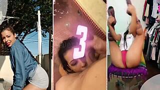 hot brunette ahegao ass tease begs for your cock insertion