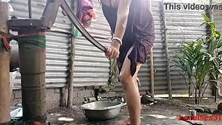 VILLAGE WIFE BANGED OUTDOOR BY HUSBAND'S FRIEND WEBCAM