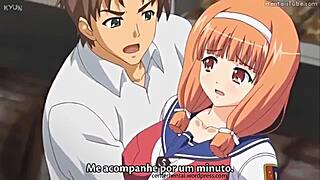 sexy student hentai girl fucked by two guys