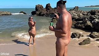 fucking paty bumbum's ass bareback on tambaba naturist beach