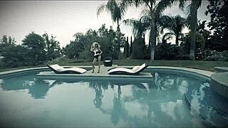 jillian jansen ditches sunbathing for poolside pussy ride on seth's cock creampie cowgirl