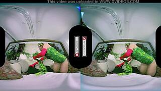 poison ivy cosplay vr redhead pussy smashed by monster cock!!