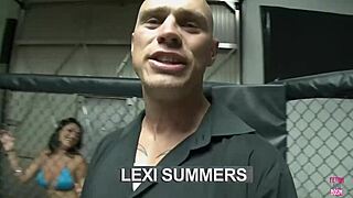 curly brunette lexi summer deepthroats then cowgirl rides monster cock hard