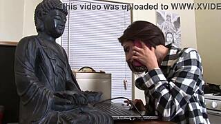 brunette august ames fingers gaping pussy in fishnets heels