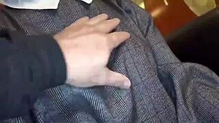 uncensored cute 19yo japanese brunette cosplay rides old man creampie cowgirl