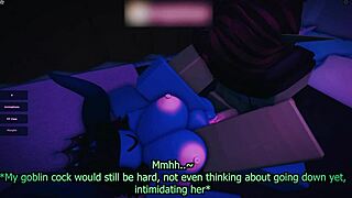 Slutty elf seduces goblin for rough anal creampie roblox rp