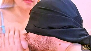 Horny girlfriend myst duo sucks her own big puffy nipples