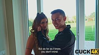 Damn! Hotwife's badass bull wrecks her while hubby watches!