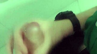 shop security girl masturbates solo in bathroom hidden cam