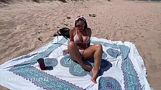 omg this big ass paisita shakes booty fulfilling beach wank fantasy