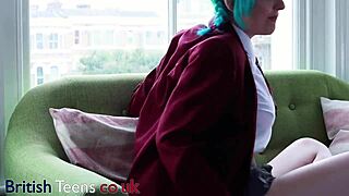 Hot British Alt College Student Fingers Pussy To Explosive Orgasm!