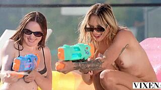 vixen dylan moore hazel moore share cock deepthroat cowgirl cum facial ffm