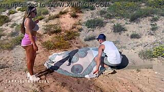 omg this big ass paisita shakes booty fulfilling beach wank fantasy