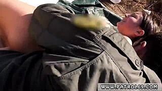 Gorgeous Latina police babe Bliss bound for double penetration facial