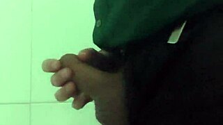 shop security girl masturbates solo in bathroom hidden cam